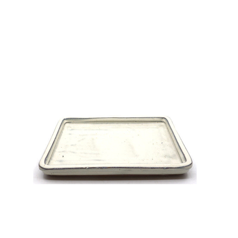 soucoupe rectangulaire pour bonsaï, couleur crème, 22 cm