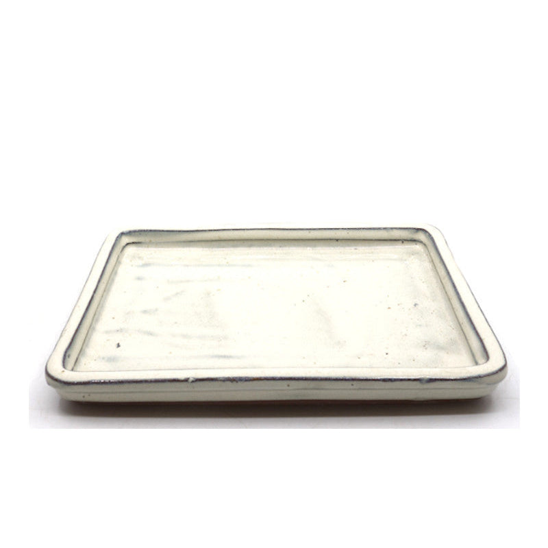 soucoupe rectangulaire pour bonsaï, couleur crème, 32 cm