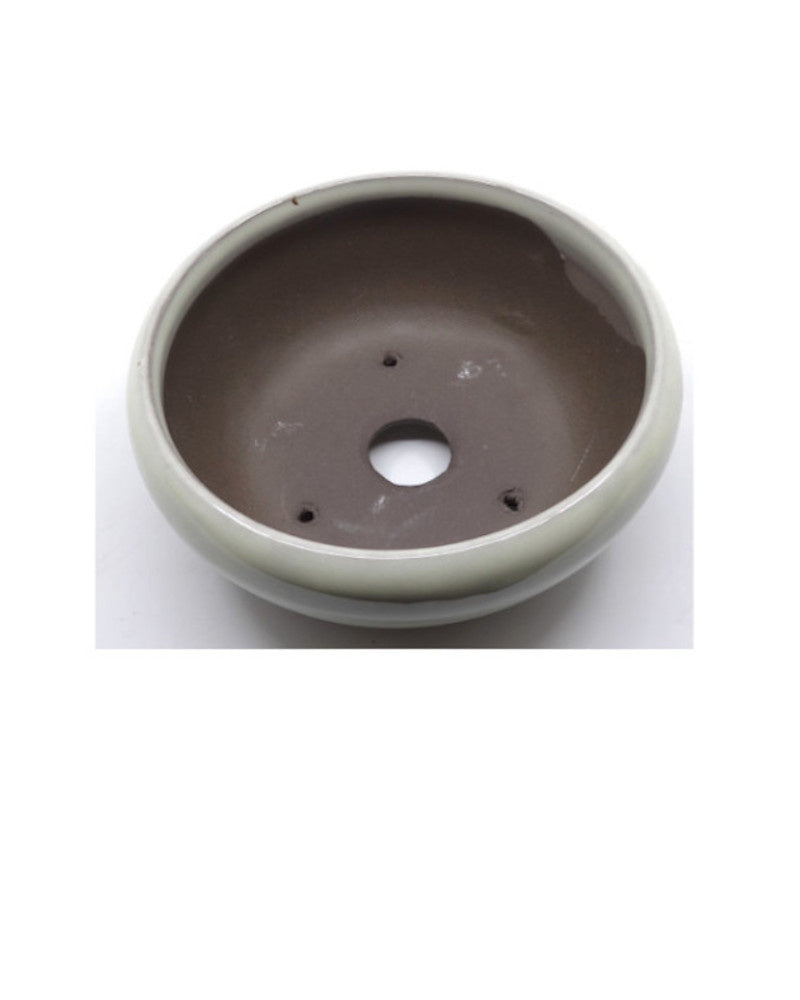 Pot à bonsaï rond crème 24 cm