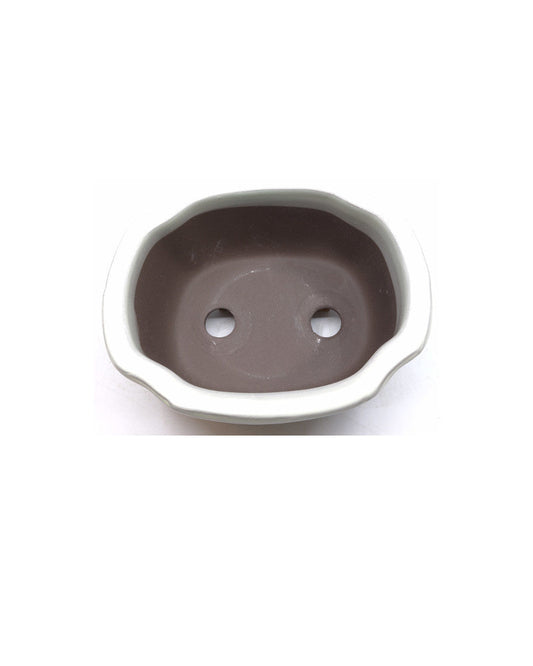 Pot à bonsaï crème mokko 20 cm