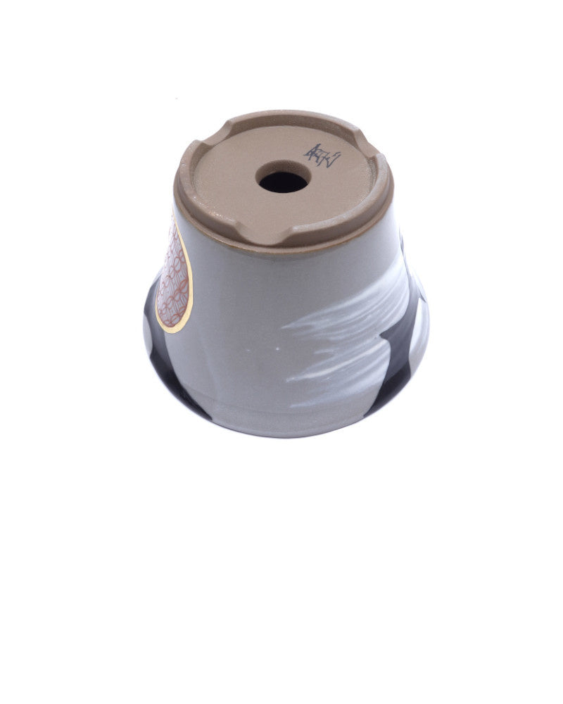 Pot à bonsaï Kutani yaki « Hanakago » peint à la main multicolore 12 cm