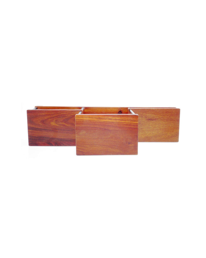 Plateau pour bonsaï Shohin rouge brun 34 cm