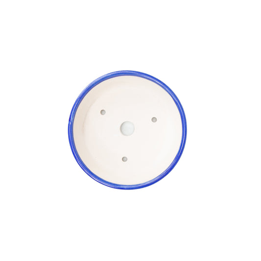 Pot Yixing pour bonsaï bleu tambour 12 cm