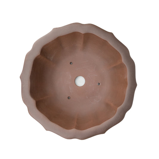 Pot Yixing pour bonsaï non émaillé, lotus rond, 35 cm