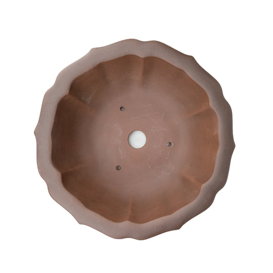 Pot Yixing pour bonsaï non émaillé, lotus rond, 35 cm