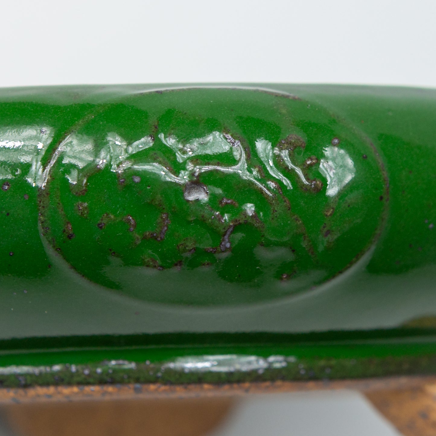 Pot Yixing pour bonsaï vert foncé rond 18 cm