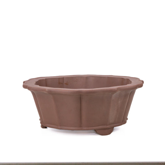Pot à bonsaï rond non émaillé pour chrysanthèmes, 36 cm