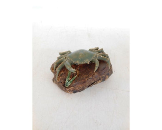 Ornement bonsaï / crabe sur pierre