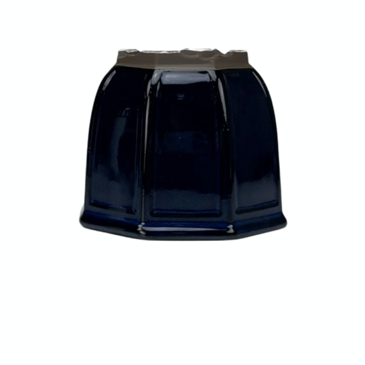 Pot à bonsaï octogonal cascade bleu foncé 14 cm