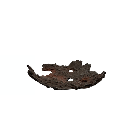 Soucoupe bonsaï marron à accents rouges 18cm