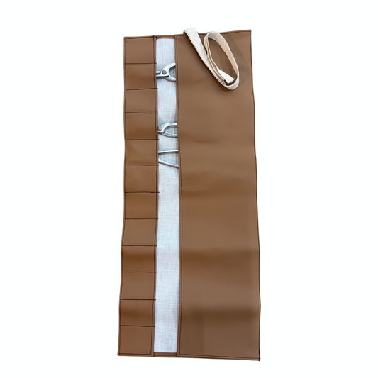 Trousse à outils en cuir Skai pour bonsaï