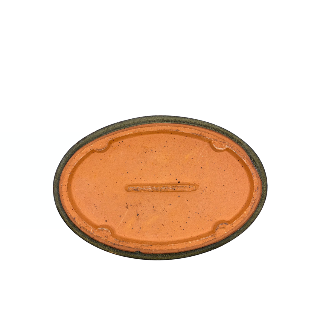 Soucoupe bonsaï ovale verte 24cm