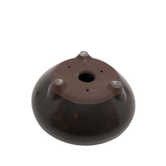 Pot à bonsaï rond noir mat 24 cm