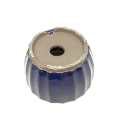 Pot à bonsaï bleu foncé chrysanthèmes 12 cm