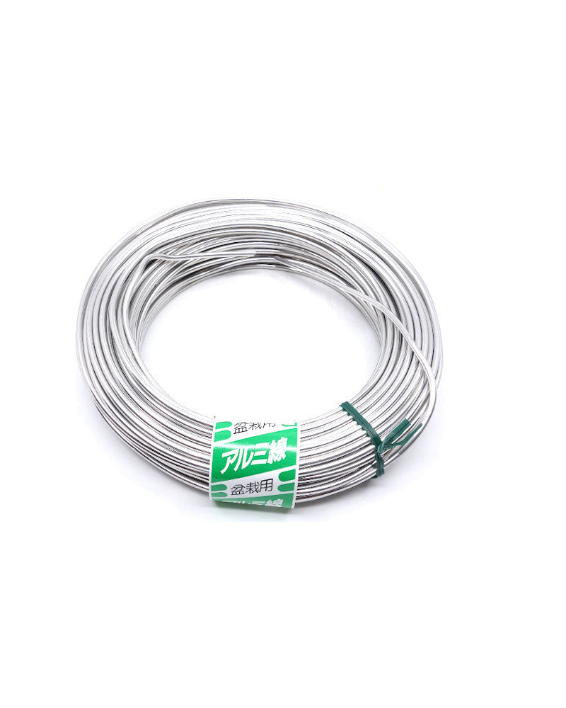 Fil d'aluminium argenté pour bonsaï, 500 grammes, 1,0 mm