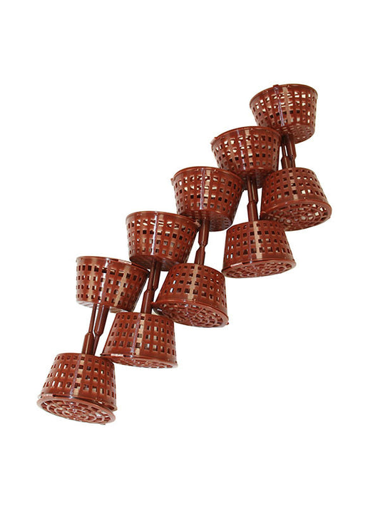 Paniers à engrais pour bonsaï sur tige avec couvercle, grand format 4,8 cm - (10 pièces)