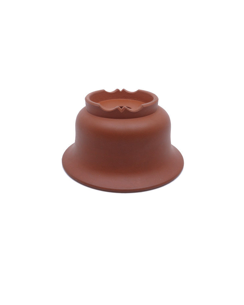 Pot à bonsaï Yixing semi-cascade non émaillé rond 14 cm, hauteur 8 cm