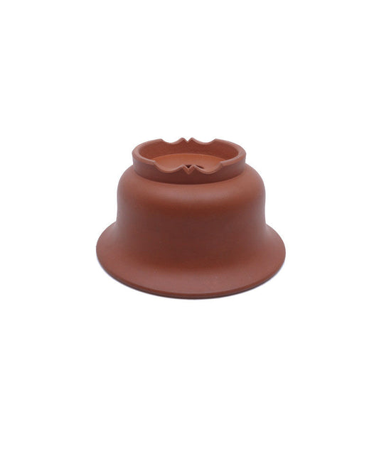 Pot à bonsaï Yixing semi-cascade non émaillé rond 14 cm, hauteur 8 cm