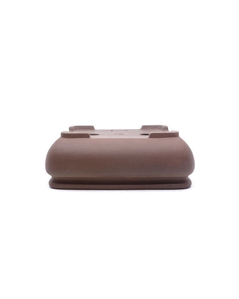 Pot à bonsaï Yixing non émaillé rectangulaire à angles arrondis 20 cm