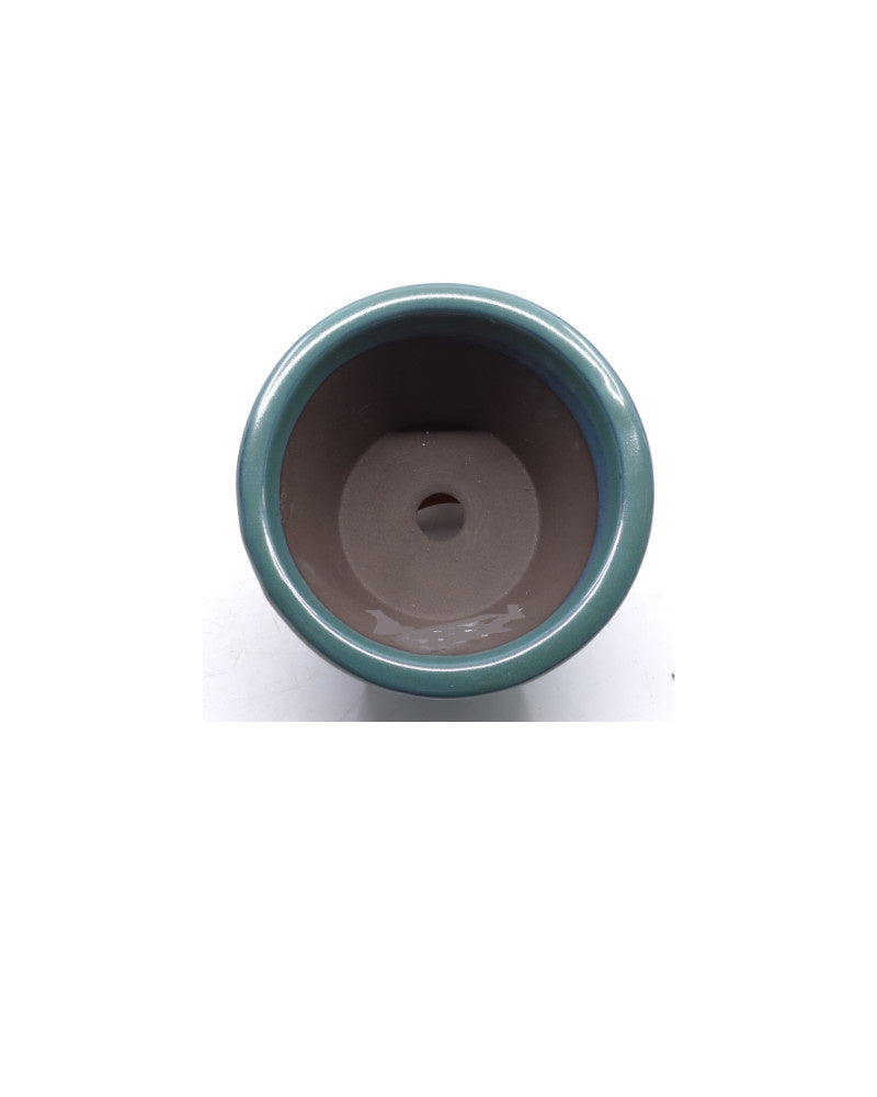 Pot à bonsaï semi-cascade rond vert 16 cm