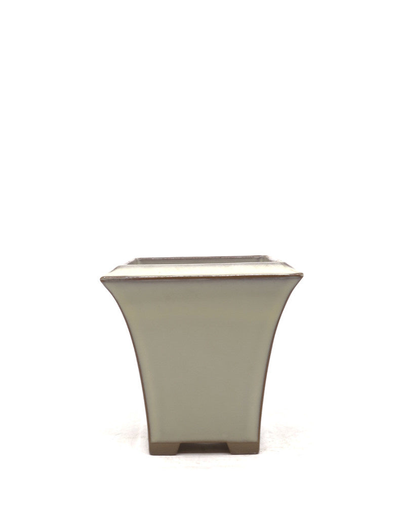 Pot à bonsaï semi-cascade crème 12 cm