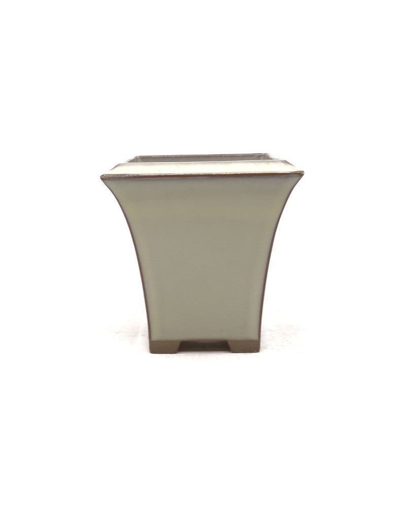 Pot à bonsaï semi-cascade crème 12 cm