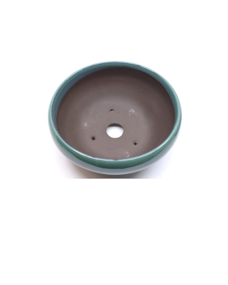 Pot à bonsaï vert rond 19 cm