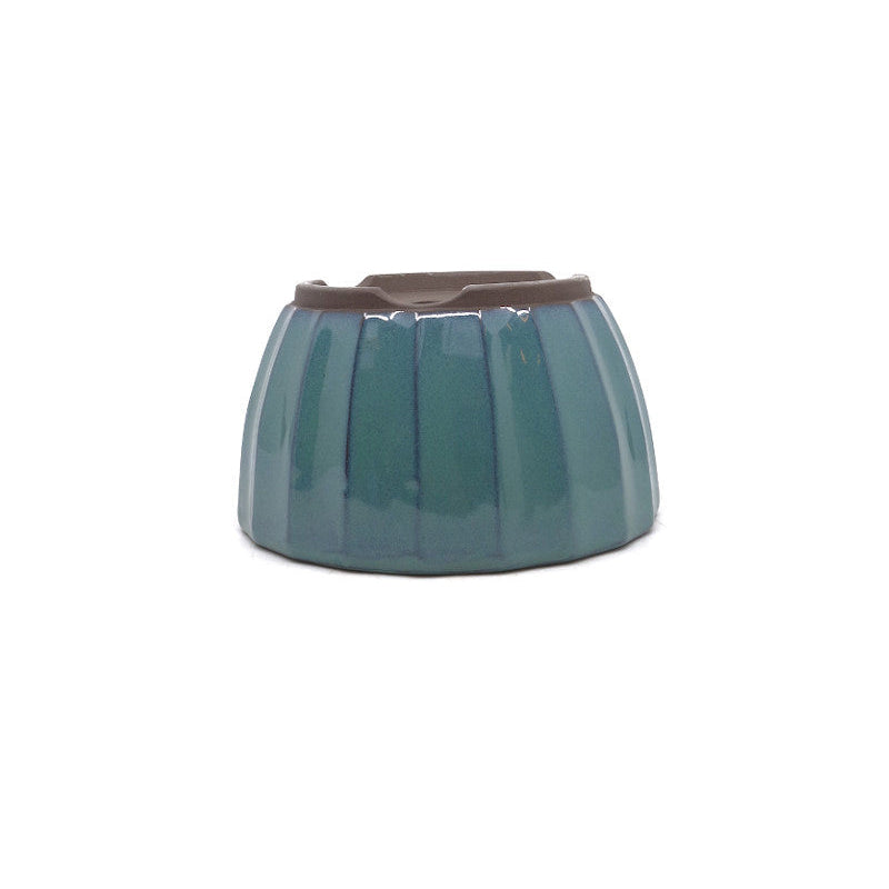 Pot à bonsaï vert chrysanthèmes 12 cm