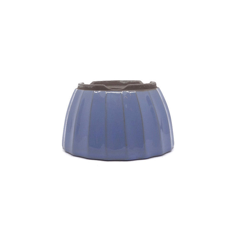 Pot à bonsaï bleu clair chrysanthèmes 12 cm