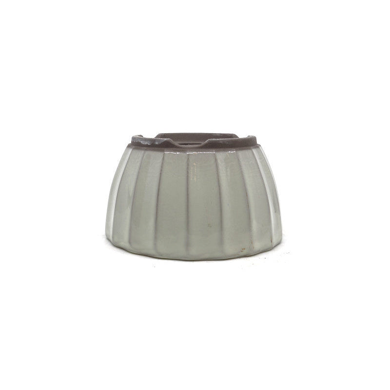 Pot à bonsaï blanc chrysanthèmes 12 cm