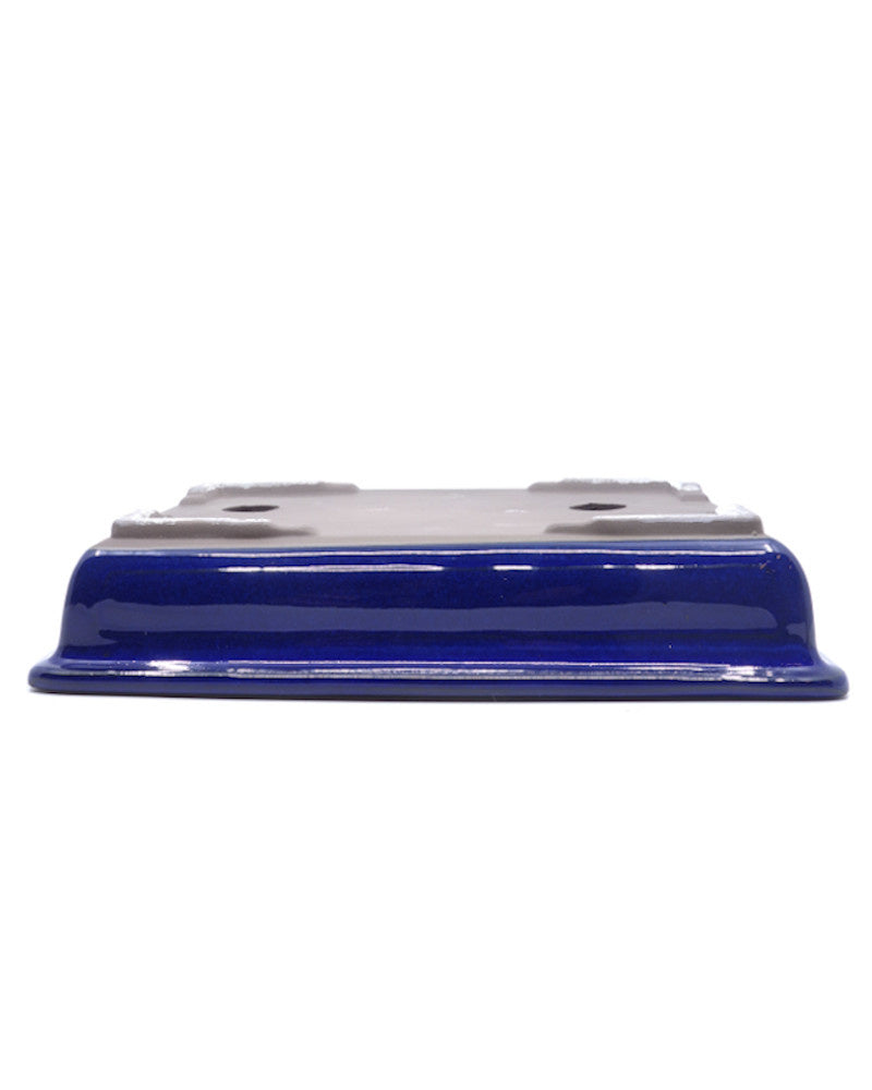 Pot à bonsaï bleu rectangulaire 37 cm
