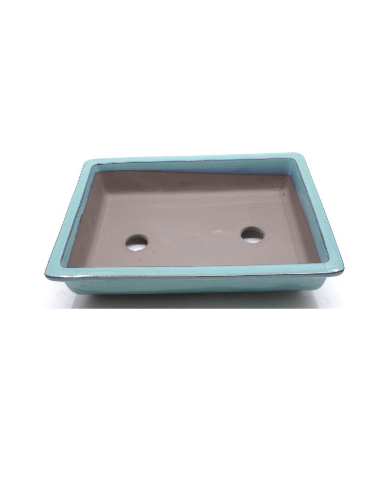 Pot à bonsaï vert rectangulaire 25 cm