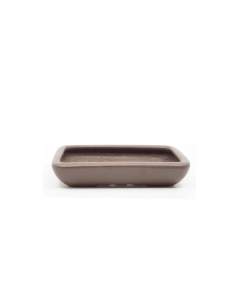 Pot à bonsaï Yixing rectangulaire non émaillé 16,5 cm