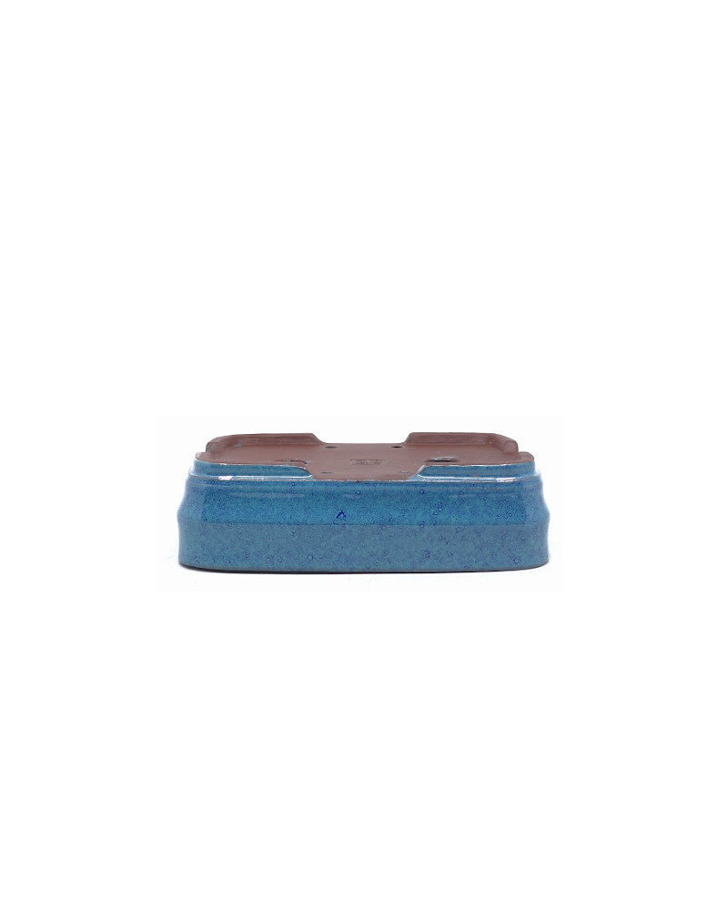 Pot à bonsaï bleu vert rectangulaire 14 cm