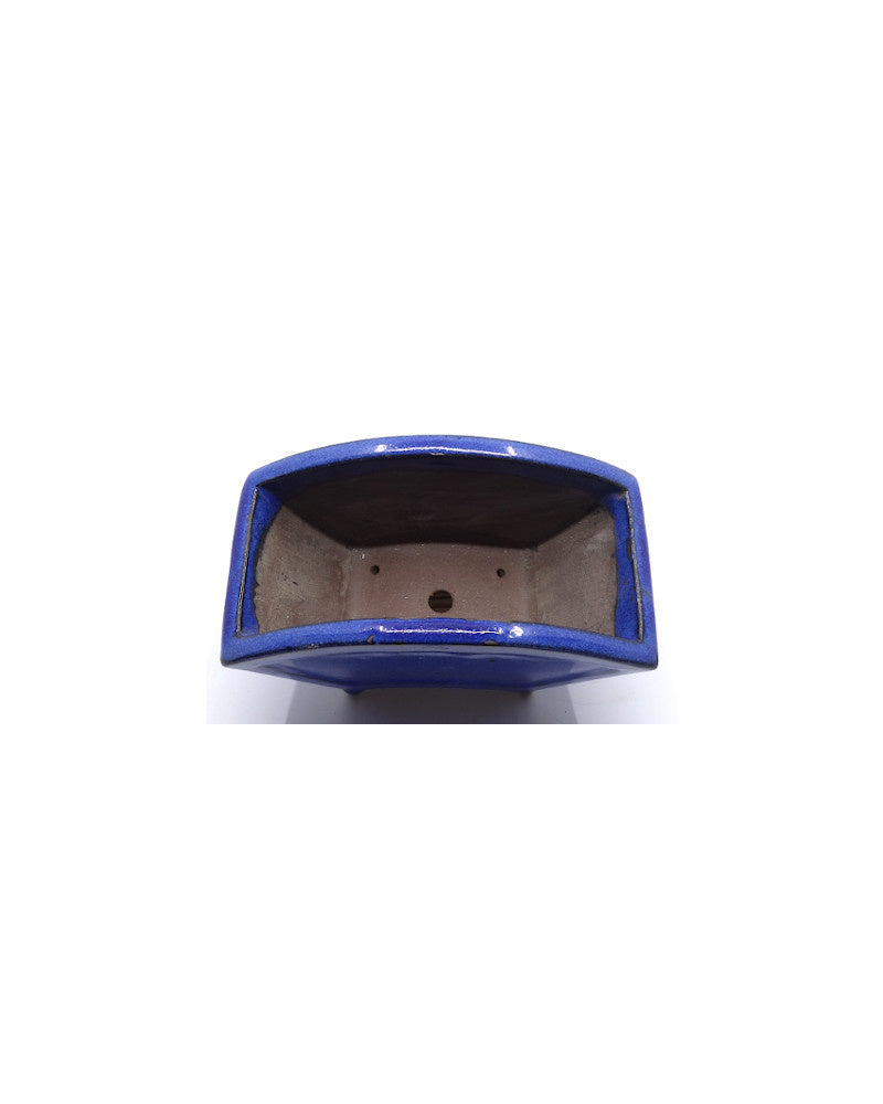Pot à bonsaï bleu en éventail 15 cm