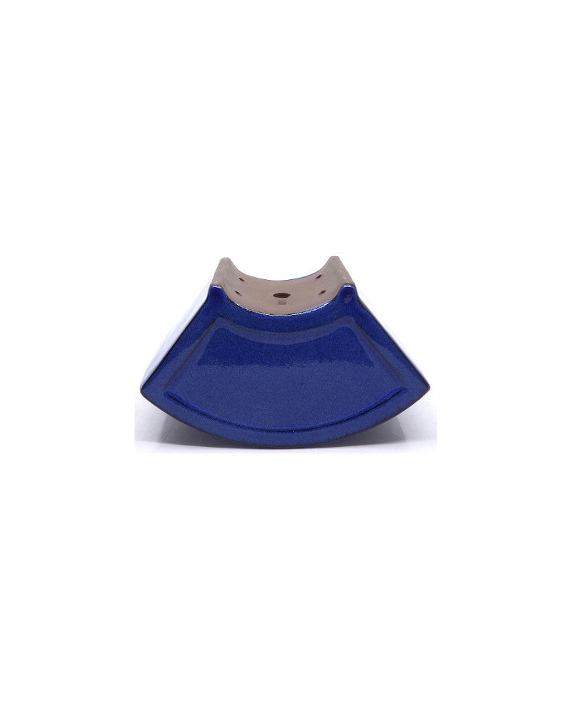 Pot à bonsaï bleu en éventail 15 cm