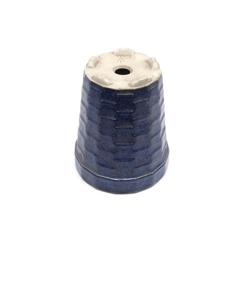 Pot à bonsaï cascade bleu rond 12 cm, hauteur 15 cm