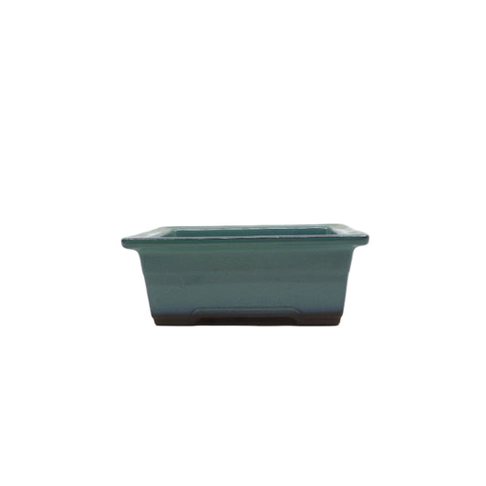 Pot à bonsaï rectangulaire vert 18 cm