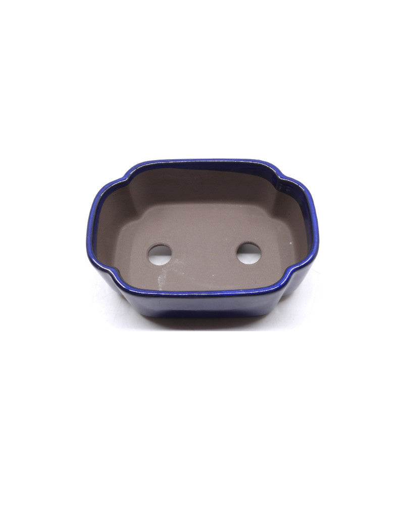 Pot à bonsaï bleu lotus 16 cm