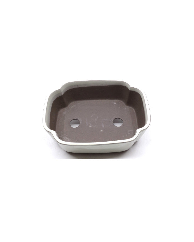 Pot à bonsaï crème lotus 18 cm