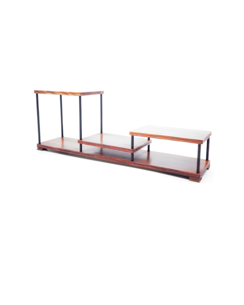 Plateau pour bonsaï Shohin rouge brun 34 cm