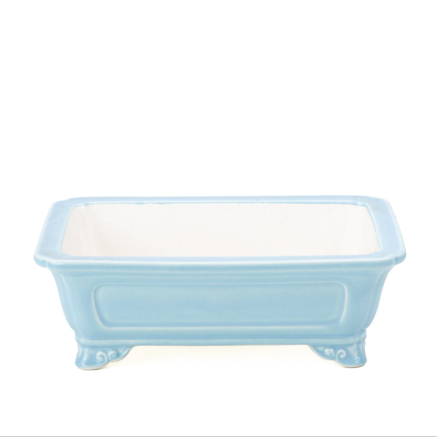 Pot Bonsai Yixing bleu clair rectangulaire 27 cm