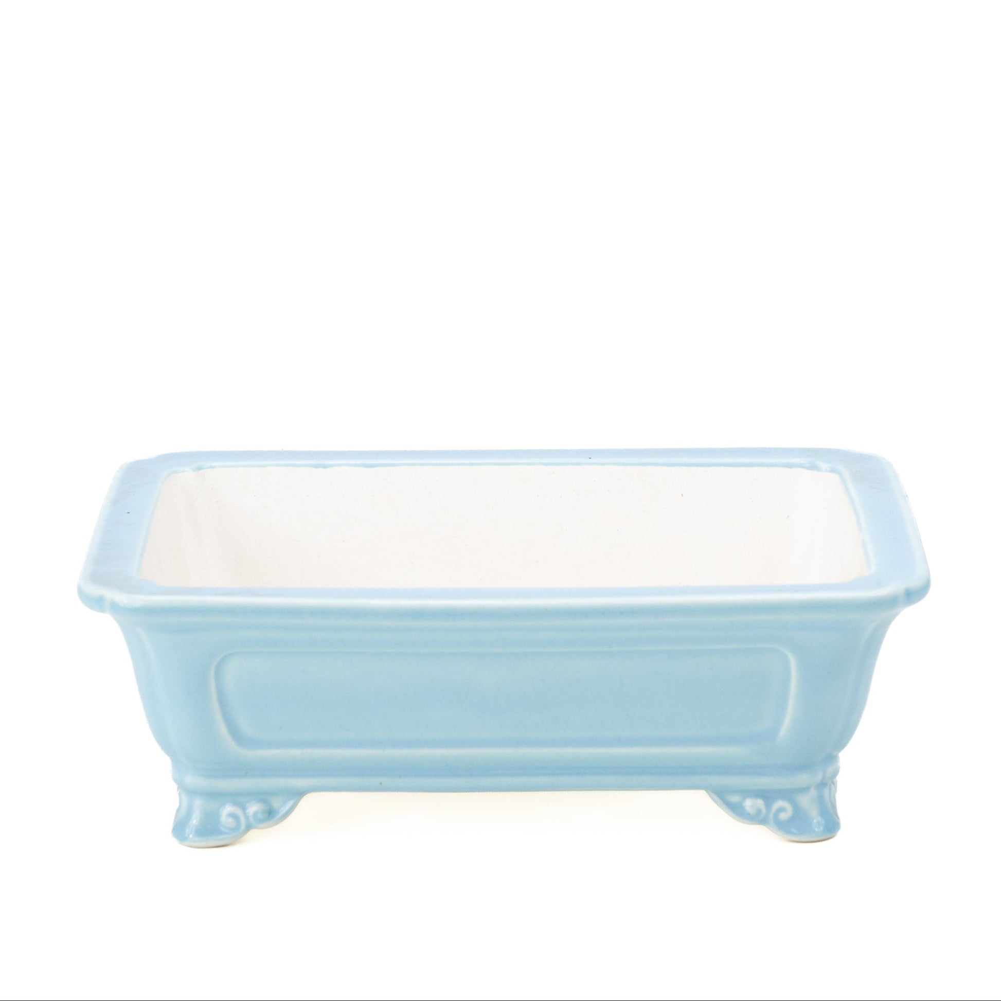 Pot Bonsai Yixing bleu clair rectangulaire 27 cm