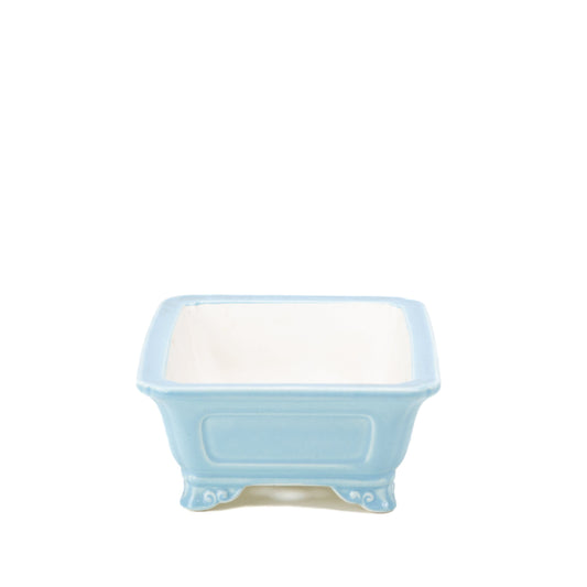 Pot Bonsai Yixing bleu clair rectangle 27 cm