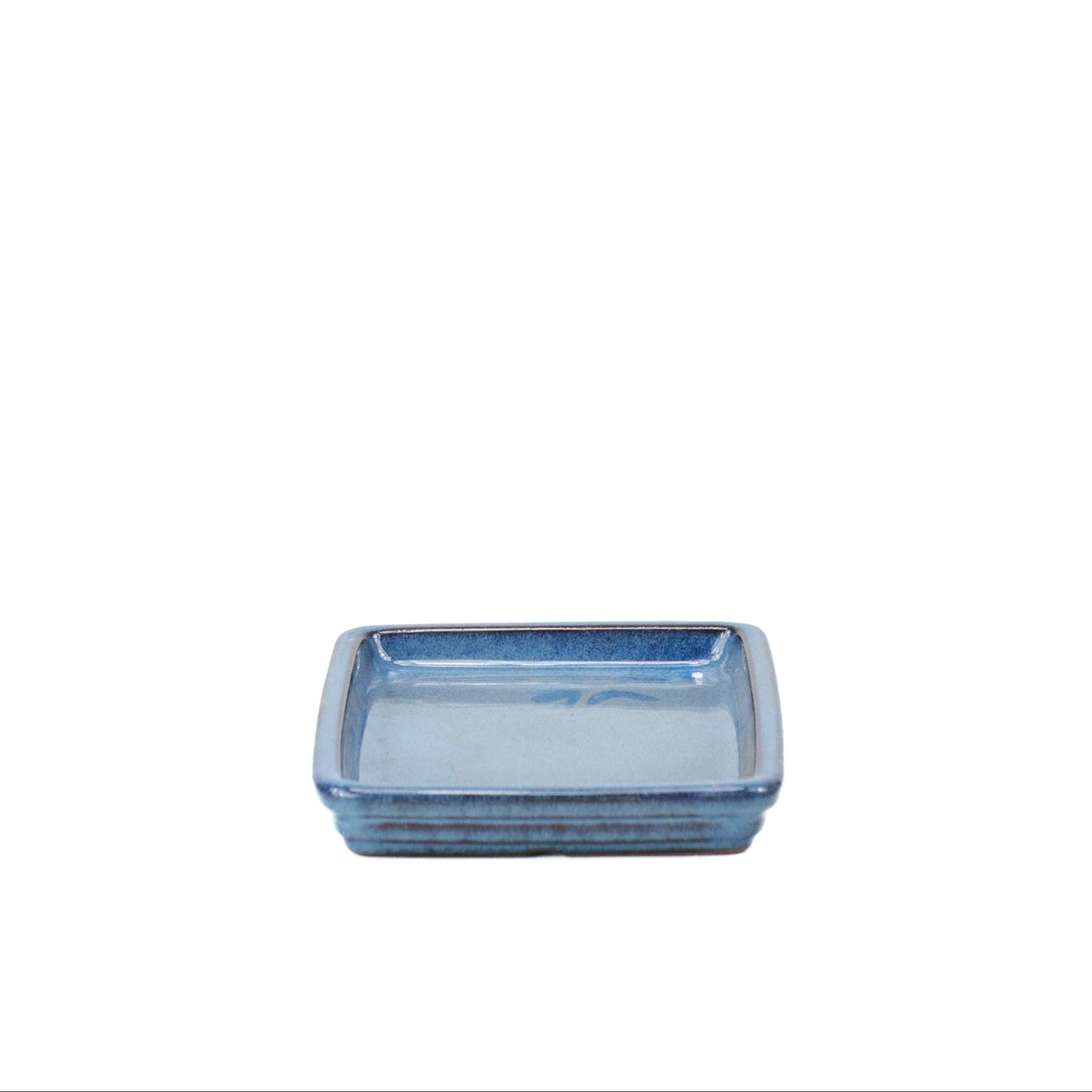 Soucoupe pour bonsaï bleue rectangulaire 18 cm