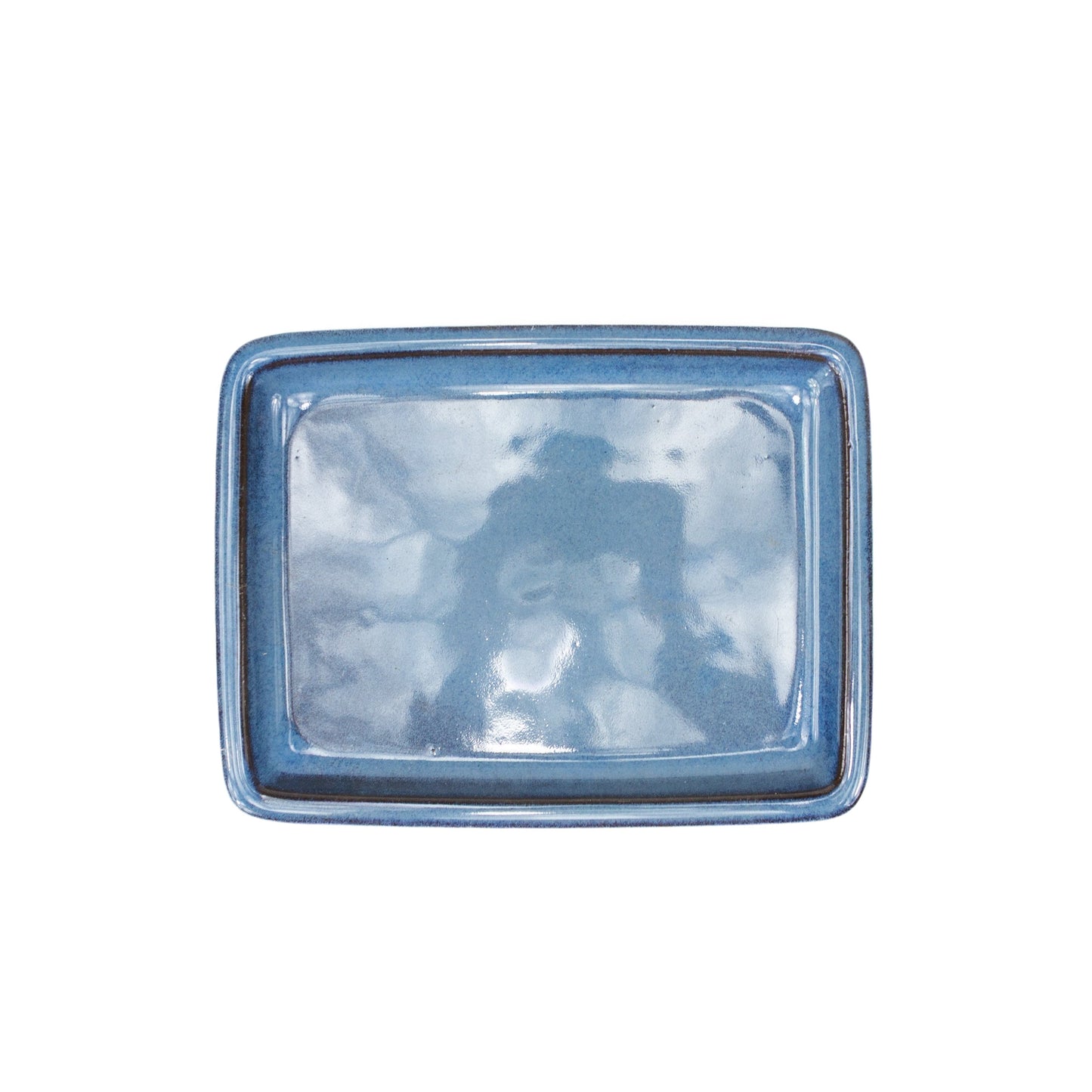 Soucoupe pour bonsaï bleue rectangulaire 15 cm