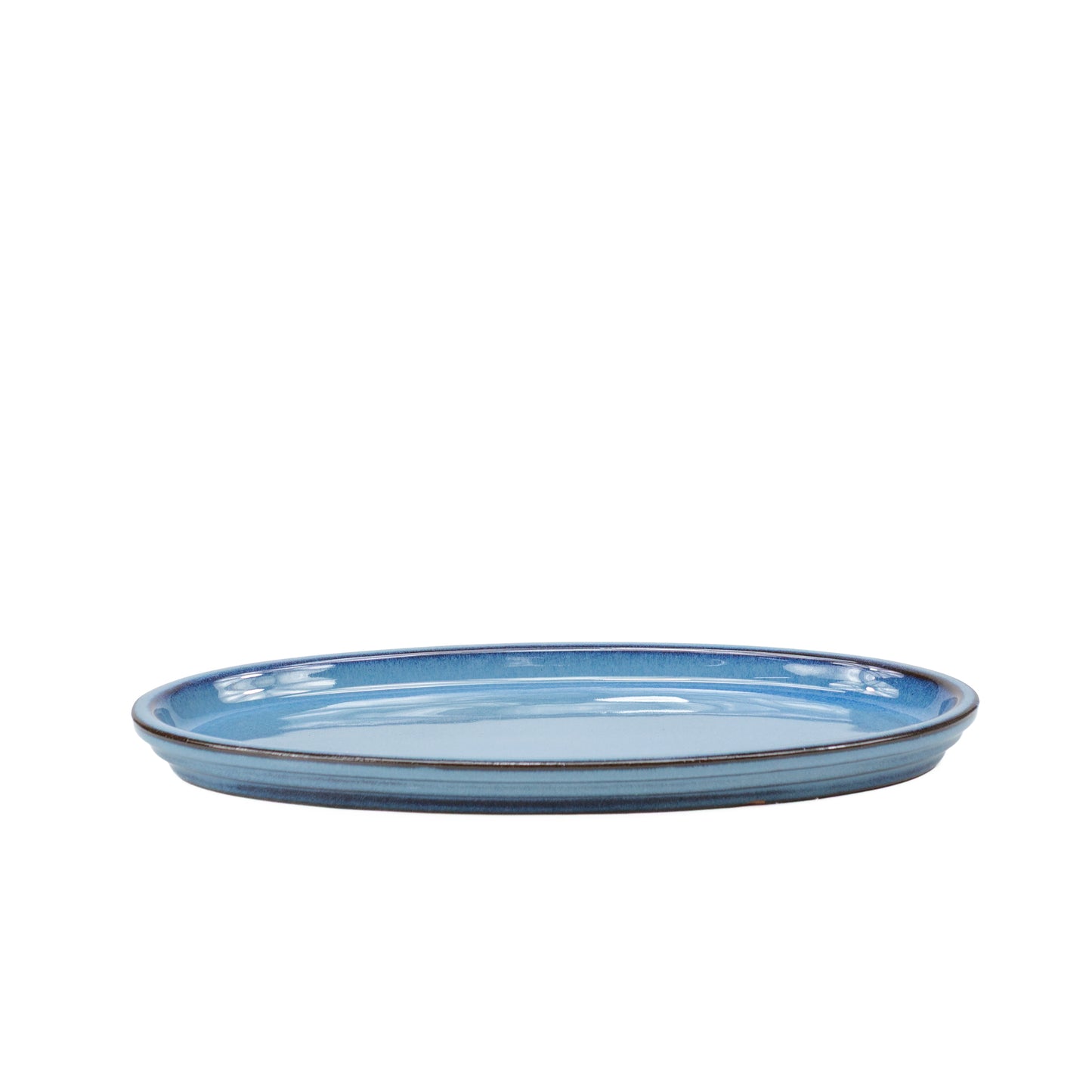 Soucoupe pour bonsaï ovale bleue 31 cm