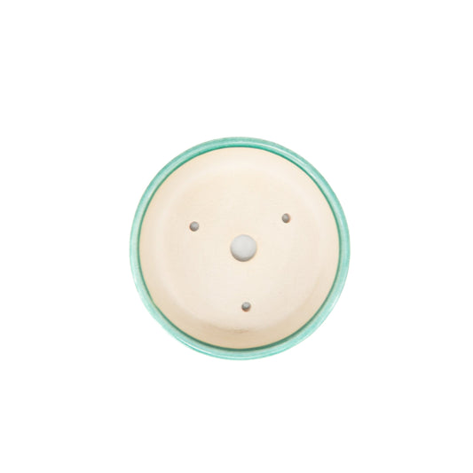 Pot Bonsai Yixing vert tambour 12 cm