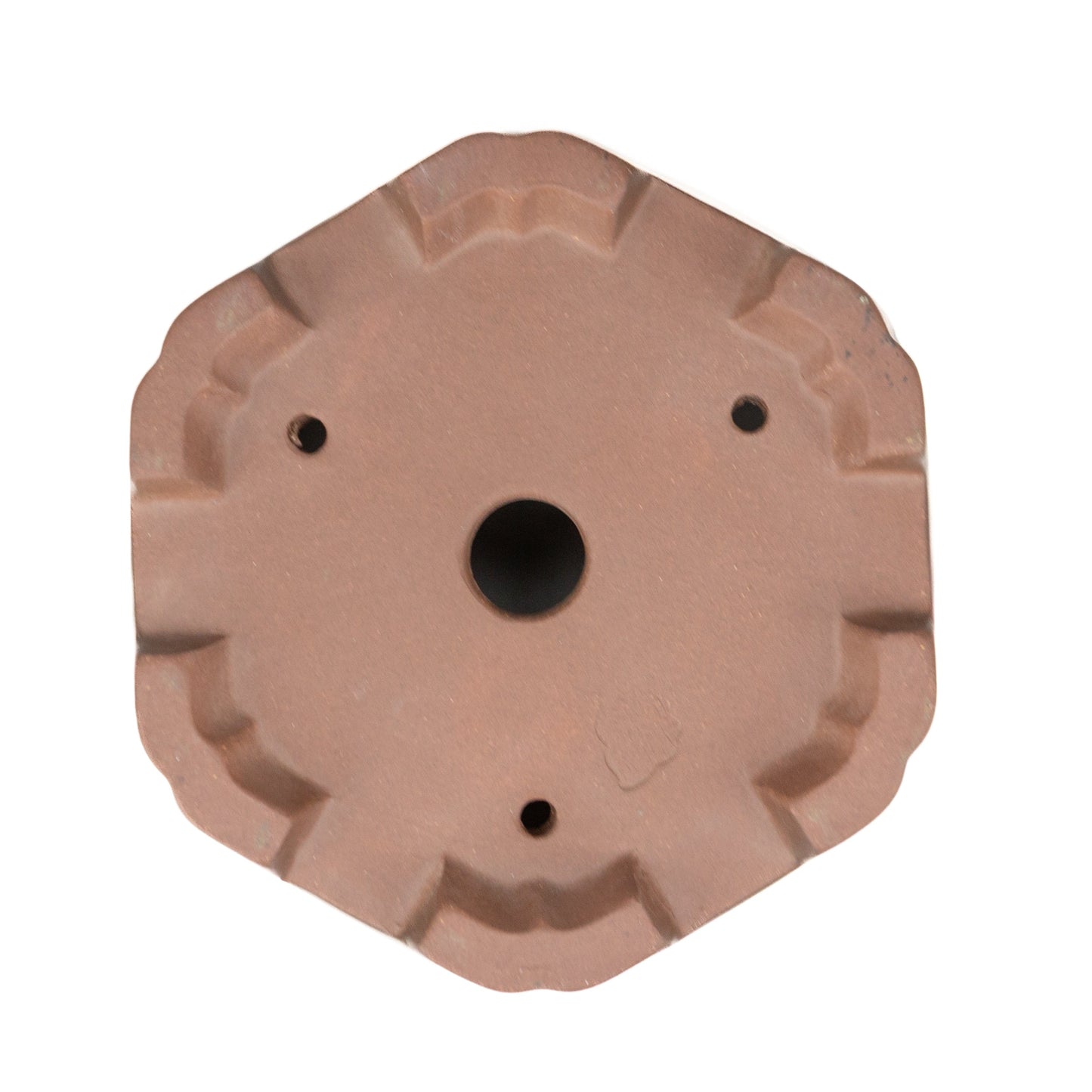 Pot Yixing pour bonsaï non émaillé hexagonal cascade 22 cm, hauteur 19 cm