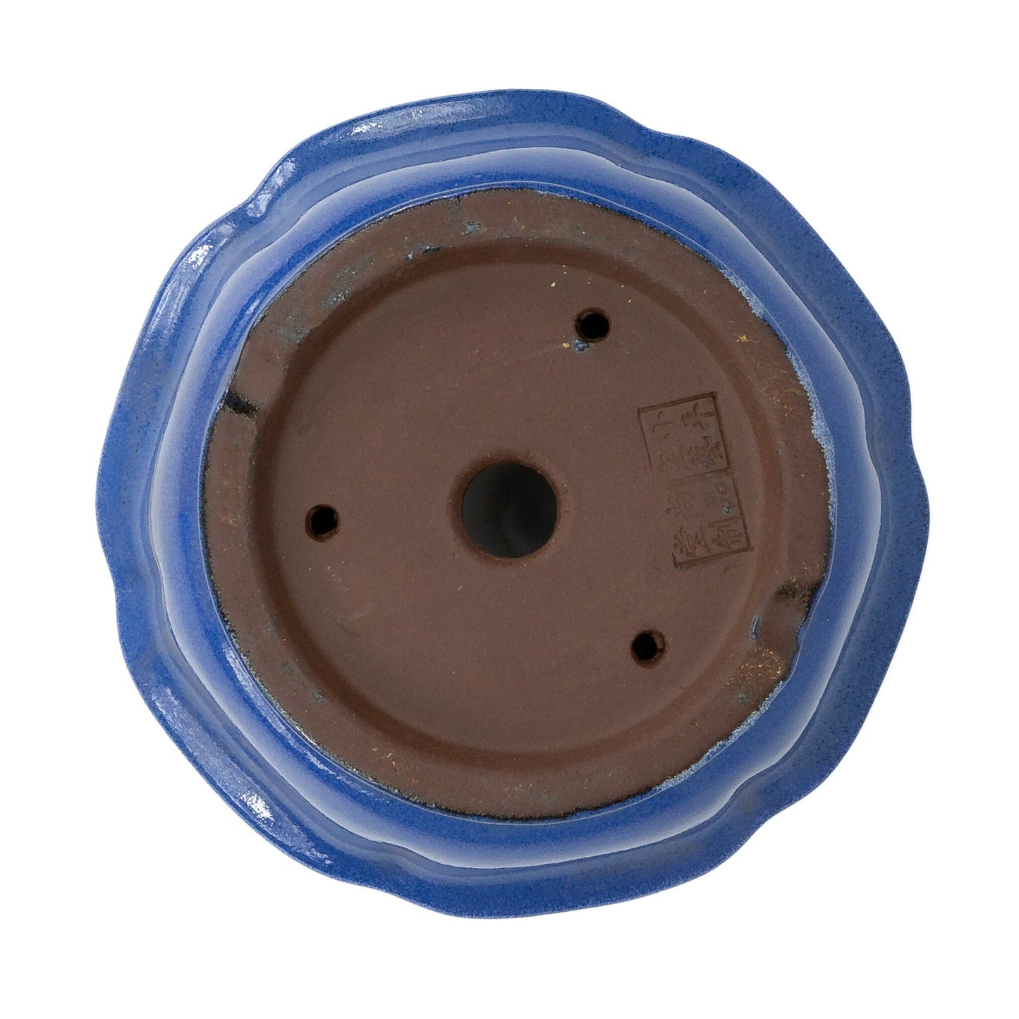 Pot à bonsaï cascade bleu clair lotus 22 cm, hauteur ~ 11 cm